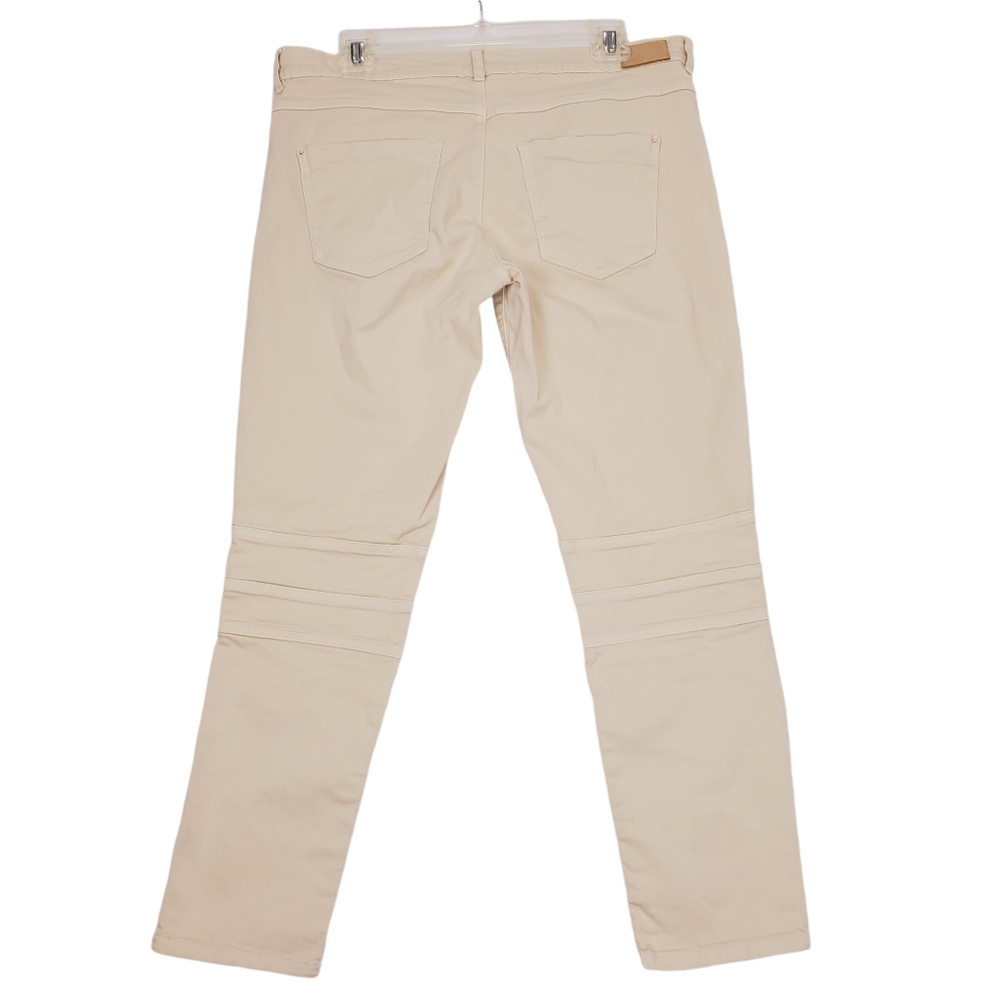 Zara Kahki Moto Pants Size 12 - Picture 13 of 16